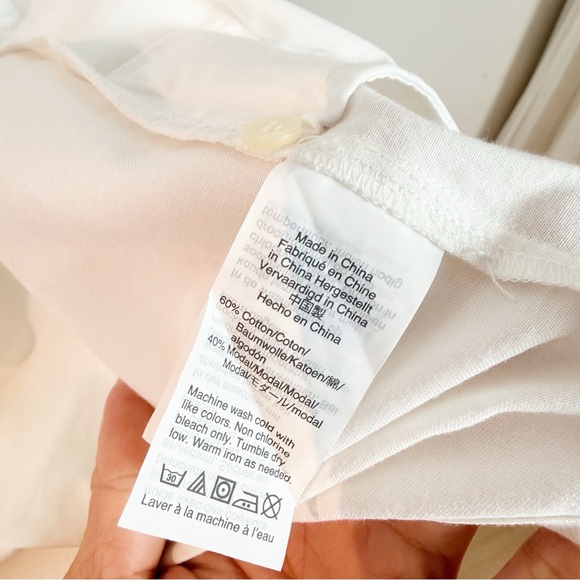 💋Madewell White Mini Courier Shirt Dress size XXS - Picture 14 of 14